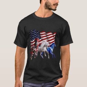 Glückwunsch 4. Juli Amerikanische Flagge rotes Wei T-Shirt