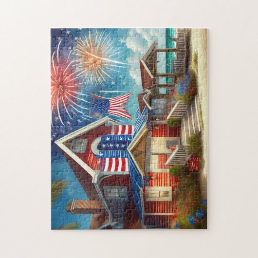 Glückwunsch 4. Juli Art Daily Jigsaw Puzzle Neuest (Vertikal)