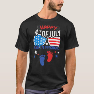 Glückwunsch 4. Juli auch ich bin schwanger schwang T-Shirt