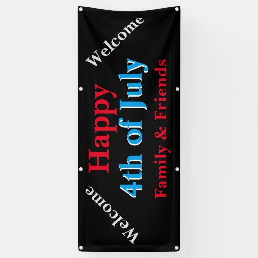 Glückwunsch 4. Juli Banner (Vertikal)