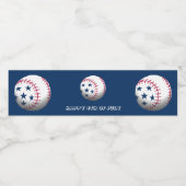 Glückwunsch 4. Juli Baseball Wasserflaschenetikett (Einzelnes Label)