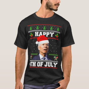 Glückwunsch 4. Juli Biden Weihnachtsfeier Weihnach T-Shirt