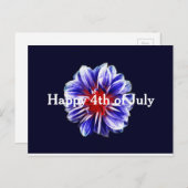 Glückwunsch 4. Juli Blume Postkarte (Vorne/Hinten)