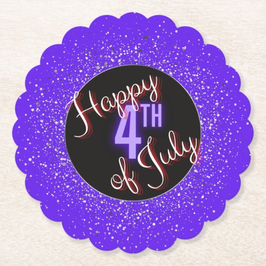Glückwunsch 4. Juli Brilliant Red White & Blue Untersetzer (Vorderseite)