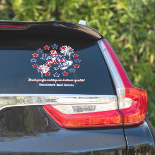 Glückwunsch 4. Juli Business Brand Patriotic Playf Aufkleber