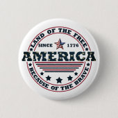 Glückwunsch 4. Juli Button (Vorderseite)