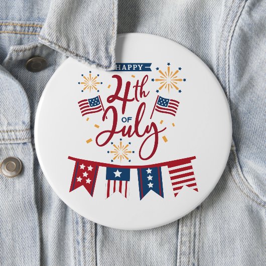 Glückwunsch 4. Juli Button (Beispiel)