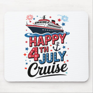 Glückwunsch 4. Juli Cruise Familie Matching Red Wh Mousepad