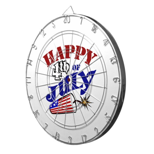 Glückwunsch 4. Juli Dartscheibe (Vorderseite rechts)