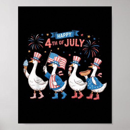 Glückwunsch 4. Juli Enten Unabhängigkeitstag Ameri Poster (Vorne)