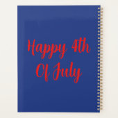 Glückwunsch 4. Juli Feier Kalender Planer (Rückseite)