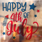 Glückwunsch 4. Juli Fensteraufkleber (Blatt 2)