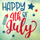 Glückwunsch 4. Juli Fensteraufkleber (Blatt 3)