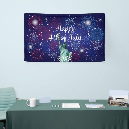 Glückwunsch 4. Juli Feuerwerk Banner (Messeveranstaltung)