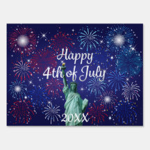 Glückwunsch 4. Juli Feuerwerk