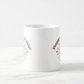 Glückwunsch 4. Juli Feuerwerk Kaffeetasse (Mittel)