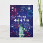 Glückwunsch 4. Juli Feuerwerk Karte (Vorderseite)