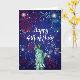 Glückwunsch 4. Juli Feuerwerk Karte