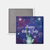 Glückwunsch 4. Juli Feuerwerk Magnet (Vorderseite/Rückseite)