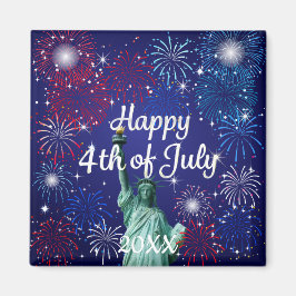 Glückwunsch 4. Juli Feuerwerk Magnet