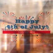 Glückwunsch 4. Juli Feuerwerk Party Brauch Fensteraufkleber (Blatt 2)