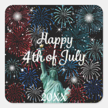 Glückwunsch 4. Juli Feuerwerk