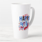 Glückwunsch 4. Juli Fireworks USA-63261 Milchtasse (Rechte Ecke)