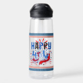 Glückwunsch 4. Juli Fireworks USA-63261 Trinkflasche (Rückseite)