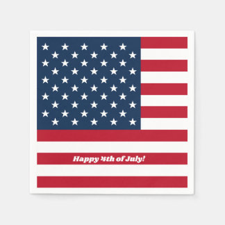 Glückwunsch 4. Juli Flag Napkins Serviette