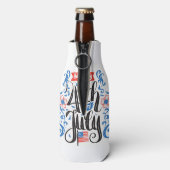 Glückwunsch 4. Juli Flaschenkühler (Flasche Rückseite)