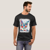 Glückwunsch 4. Juli florale Hühnchen Blume Patriot T-Shirt (Vorne ganz)
