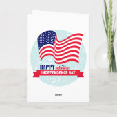 Glückwunsch 4. Juli Französischer Bulldog Feiertagskarte (Rückseite)