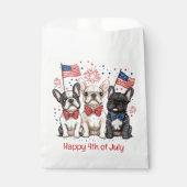 Glückwunsch 4. Juli Französischer Bulldogs Geschenktütchen (Vorderseite)