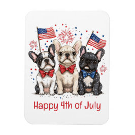 Glückwunsch 4. Juli Französischer Bulldogs Magnet