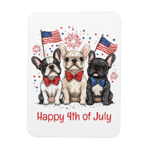 Glückwunsch 4. Juli Französischer Bulldogs Magnet