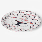 Glückwunsch 4. Juli Geburtstag Cake Paper Teller (Schrägansicht)