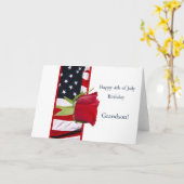 Glückwunsch 4. Juli Geburtstag Rose Enkel Karte (Gelbe Blume)