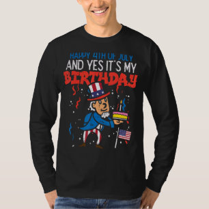 Glückwunsch 4. Juli Geburtstag Uncle Sam Cake Patr T-Shirt