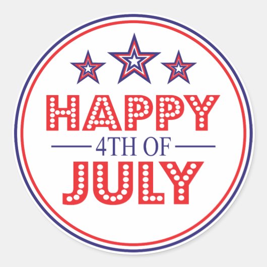 Glückwunsch 4. Juli Gefallen Aufkleber (Vorderseite)