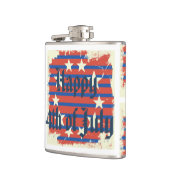 Glückwunsch 4. Juli Geschenk Flachmann (Links)