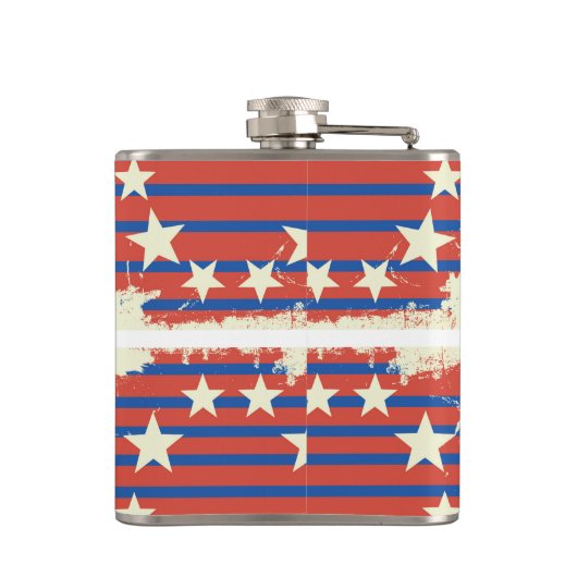 Glückwunsch 4. Juli Geschenk Flachmann (Rückseite)