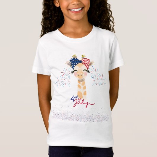 Glückwunsch 4. Juli Girls T - Shirt (Vorderseite)