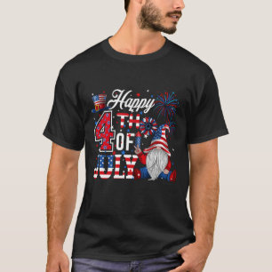 Glückwunsch 4. Juli Gnomes Patriotic Red White Blu T-Shirt