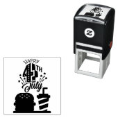 Glückwunsch 4. Juli GRILLEN Selbstfarbige Gummi-Br Permastempel (Beispiel)