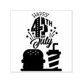 Glückwunsch 4. Juli GRILLEN Selbstfarbige Gummi-Br Permastempel (Design)