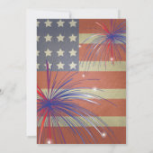 Glückwunsch 4. Juli GRILLEN | Vintager Stil Einladung (Rückseite)