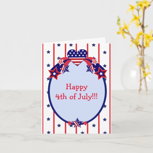 Glückwunsch 4. Juli Gruß Karte (Gelbe Blume)