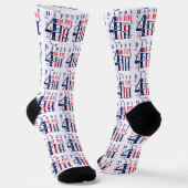 Glückwunsch 4. Juli Independence Day Text Design Socken (Gewinkelt)