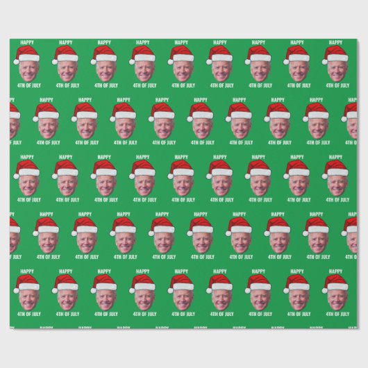 Glückwunsch 4. Juli Joe Biden Weihnachten Geschenkpapier (Flach)