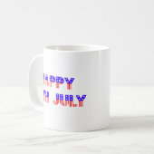 Glückwunsch 4. Juli Kaffeetasse (Vorderseite Links)